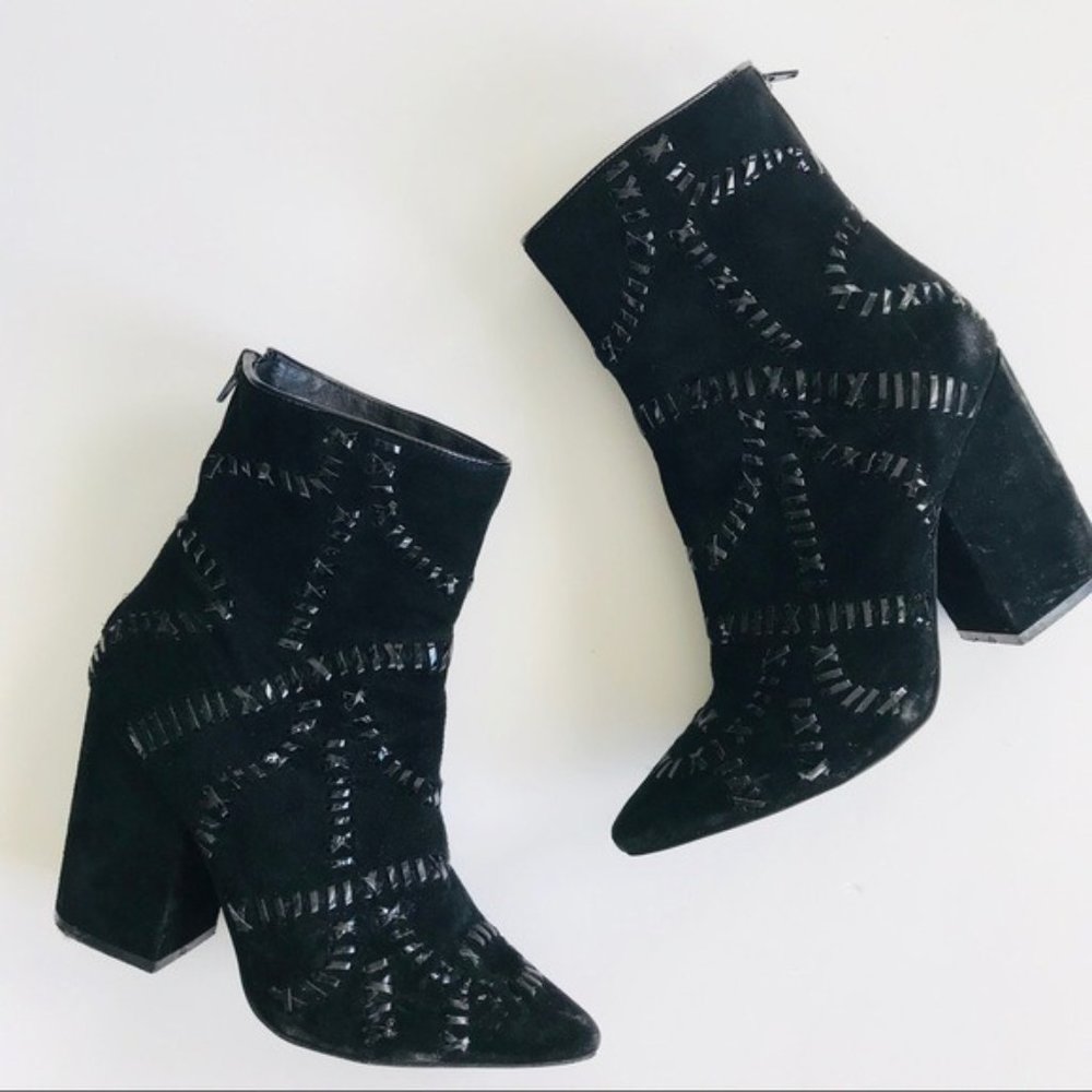 Jeffrey Campbell RARE black heel stitch booties - Picture 2 of 8